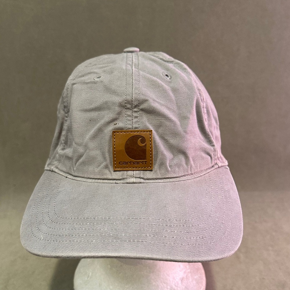 Carhartt Mens Canvas Baseball Cap Gray Force Sweatband Adjustable Hat 100289